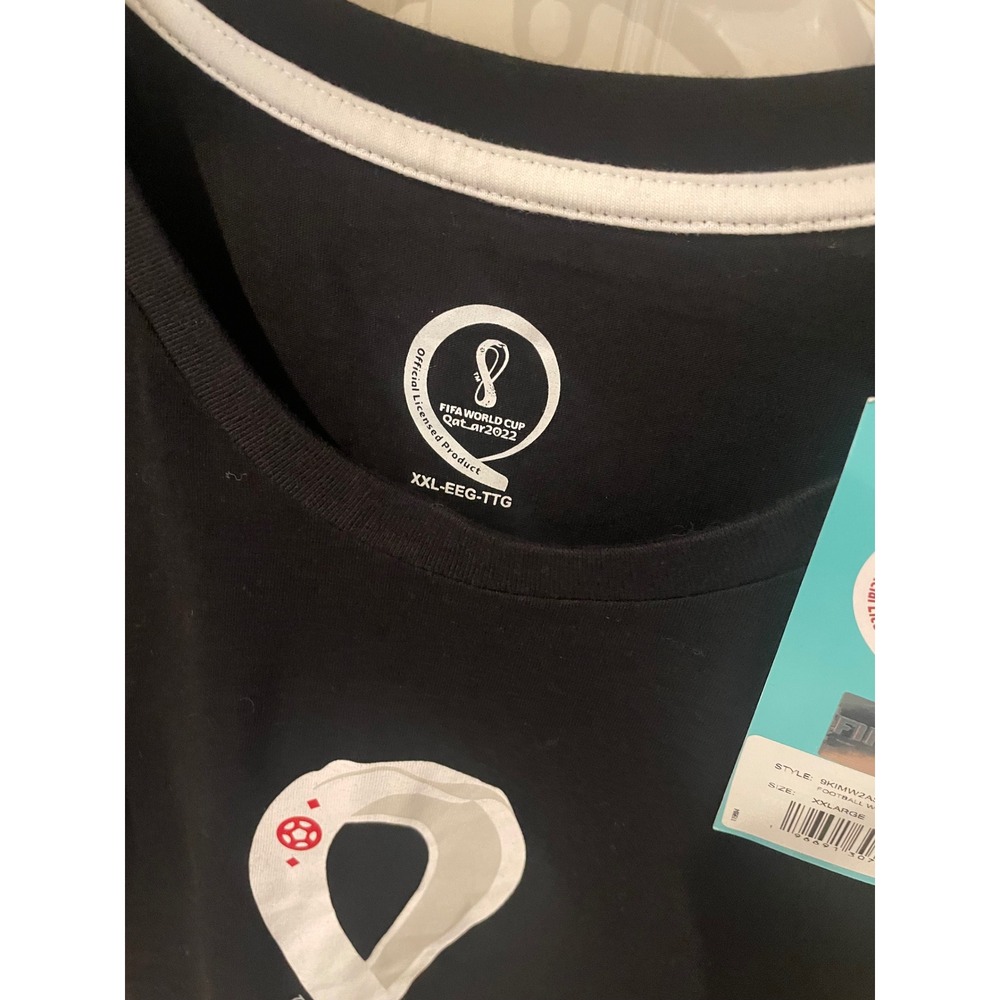 FIFA World Cup Qatar 2022 Long Sleeve T Shirt Black XXL Official Licensed - Picture 2 of 4